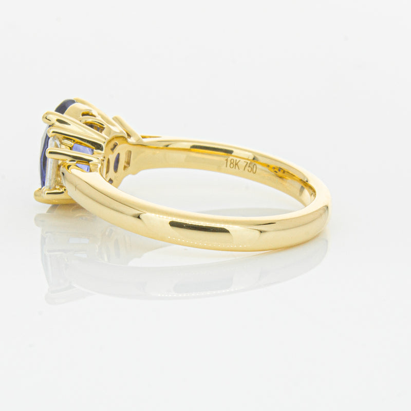 18ct Yellow Gold Sapphire & Diamond Ring-Ring-Walker & Hall