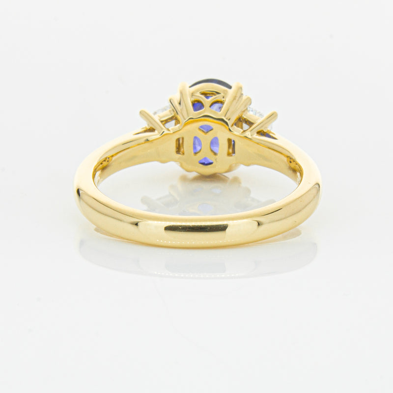 18ct Yellow Gold Sapphire & Diamond Ring-Ring-Walker & Hall