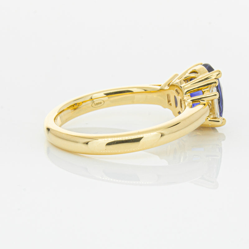 18ct Yellow Gold Sapphire & Diamond Ring-Ring-Walker & Hall