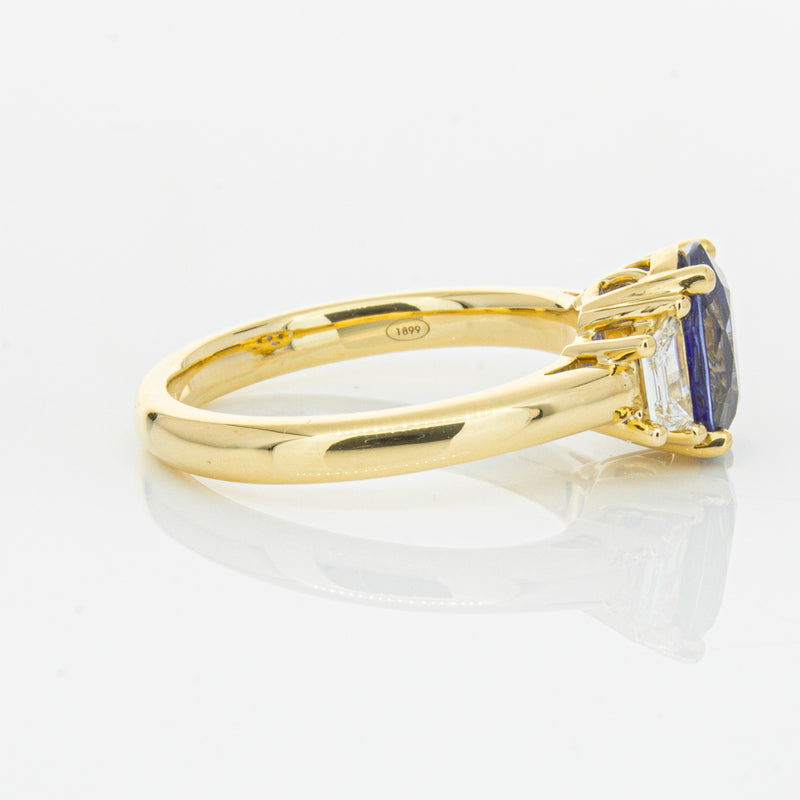 18ct Yellow Gold Sapphire & Diamond Ring-Ring-Walker & Hall
