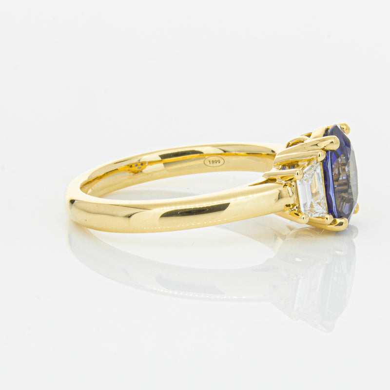 18ct Yellow Gold Sapphire & Diamond Ring-Ring-Walker & Hall