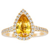 18ct Yellow Gold 4.71ct Golden Sapphire & Diamond Sierra Ring-Ring-Walker & Hall