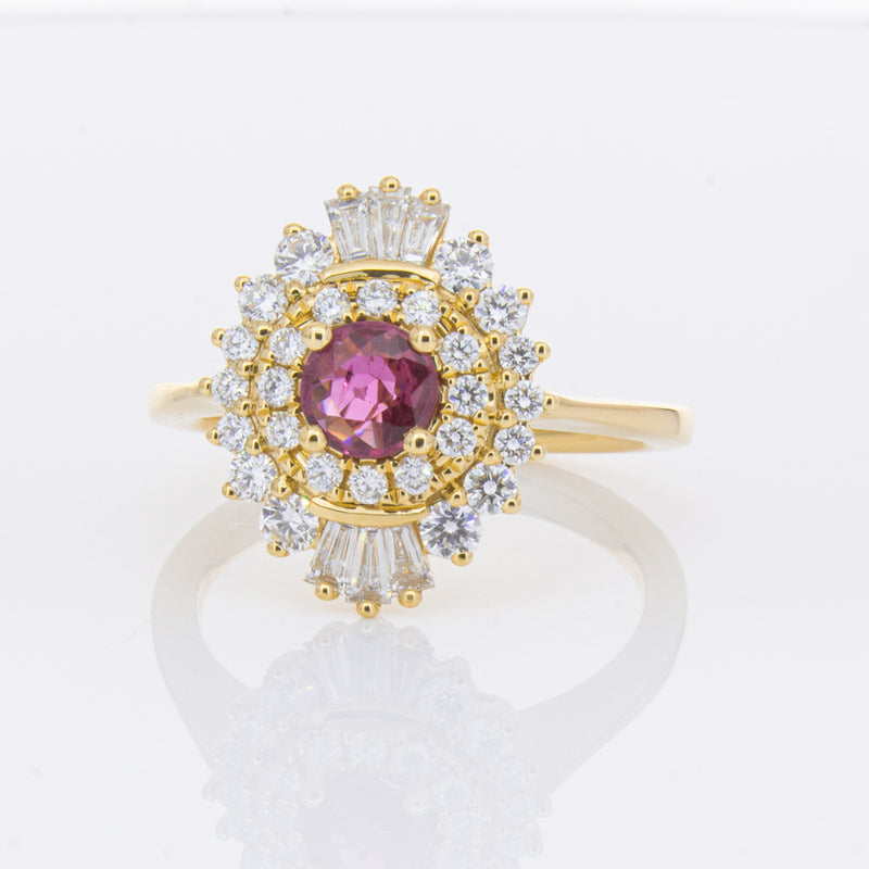 18ct Yellow Gold .54ct Ruby & Diamond Kira Ring-Ring-Walker & Hall