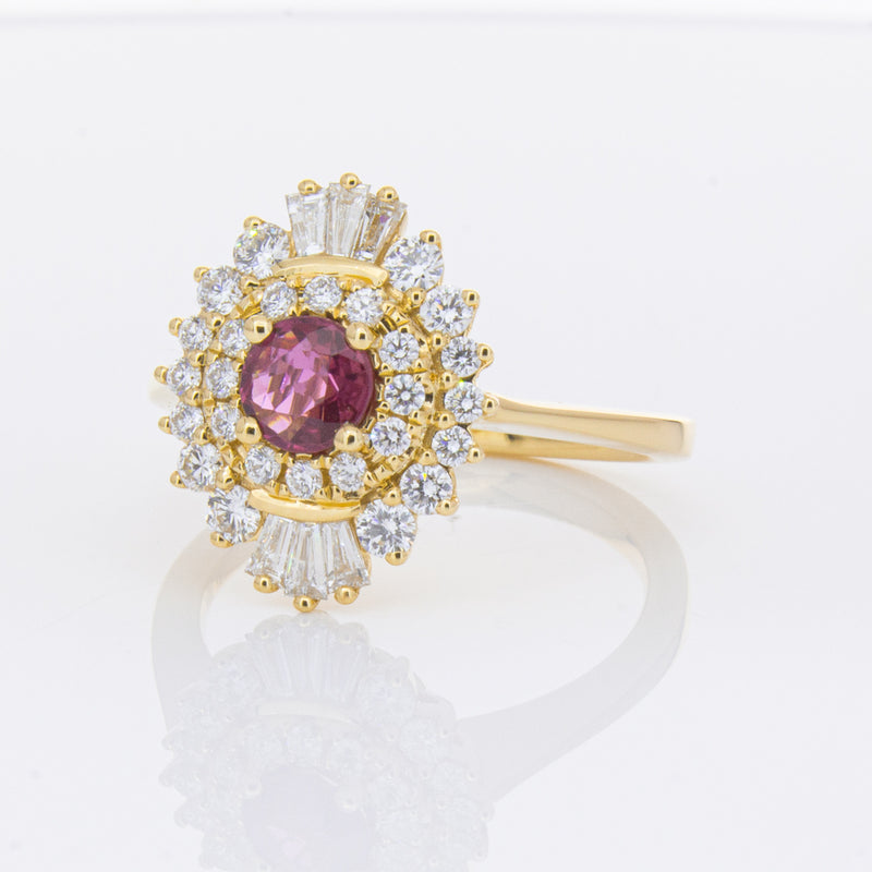 18ct Yellow Gold .54ct Ruby & Diamond Kira Ring-Ring-Walker & Hall