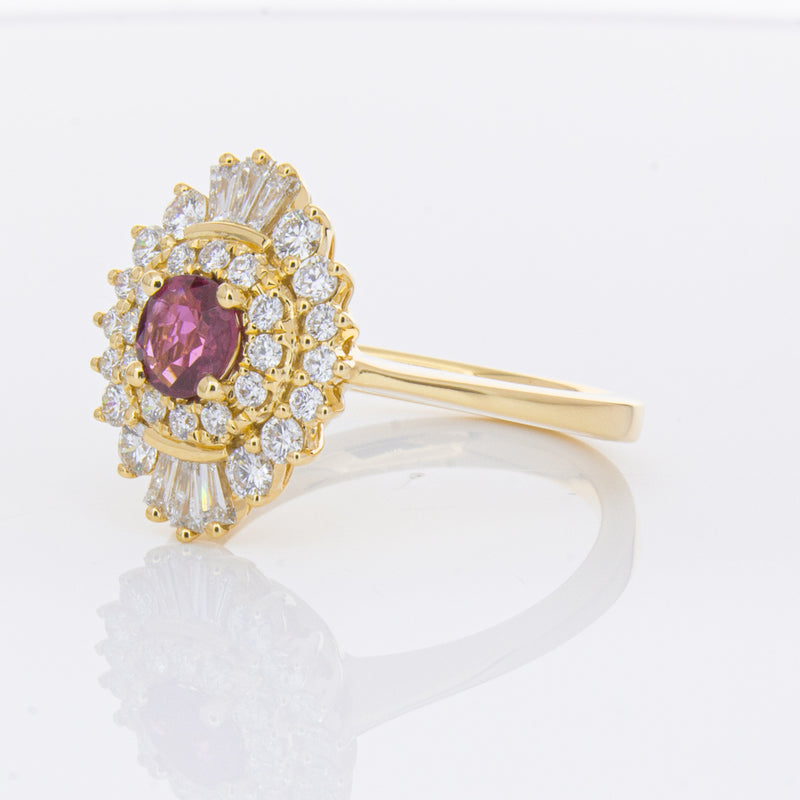 18ct Yellow Gold .54ct Ruby & Diamond Kira Ring-Ring-Walker & Hall