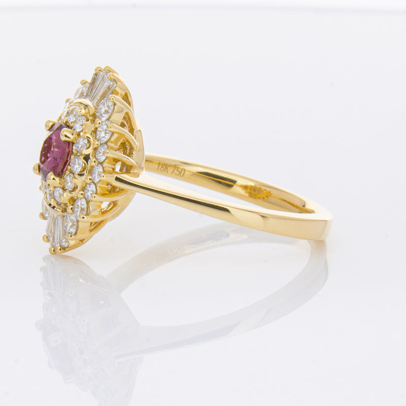 18ct Yellow Gold .54ct Ruby & Diamond Kira Ring-Ring-Walker & Hall