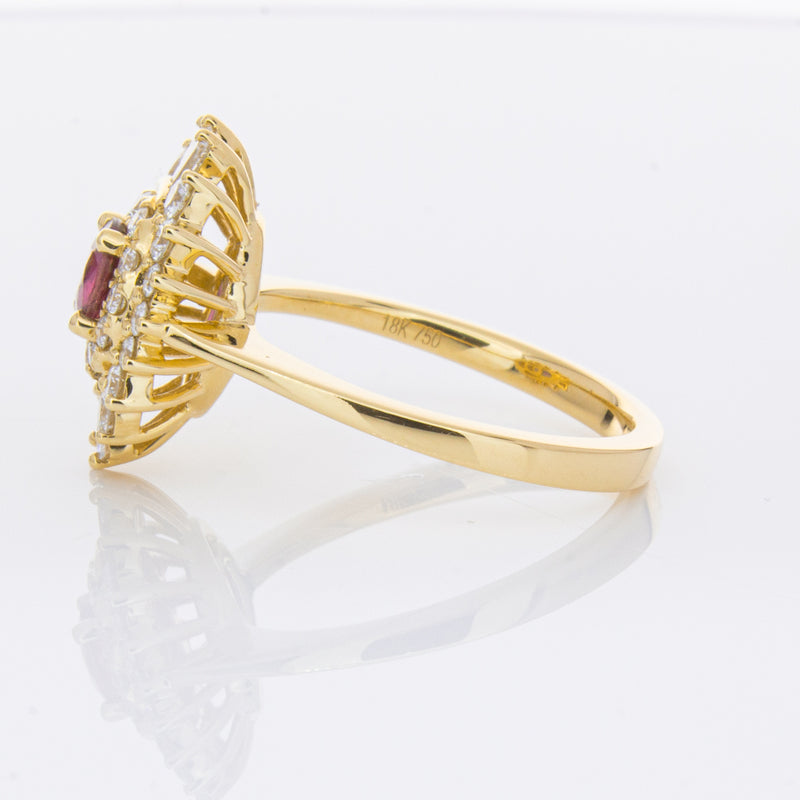 18ct Yellow Gold .54ct Ruby & Diamond Kira Ring-Ring-Walker & Hall