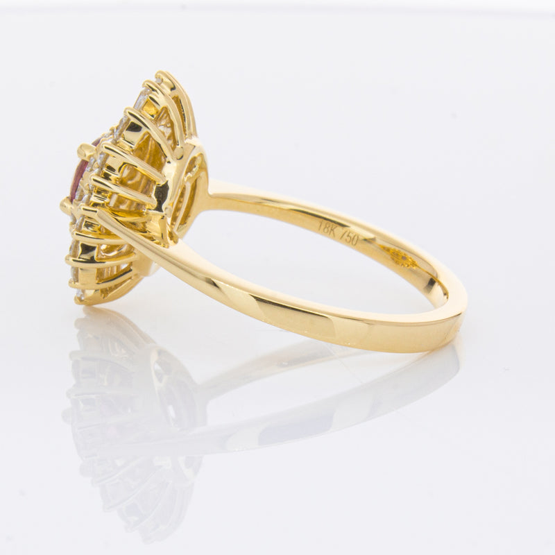 18ct Yellow Gold .54ct Ruby & Diamond Kira Ring-Ring-Walker & Hall