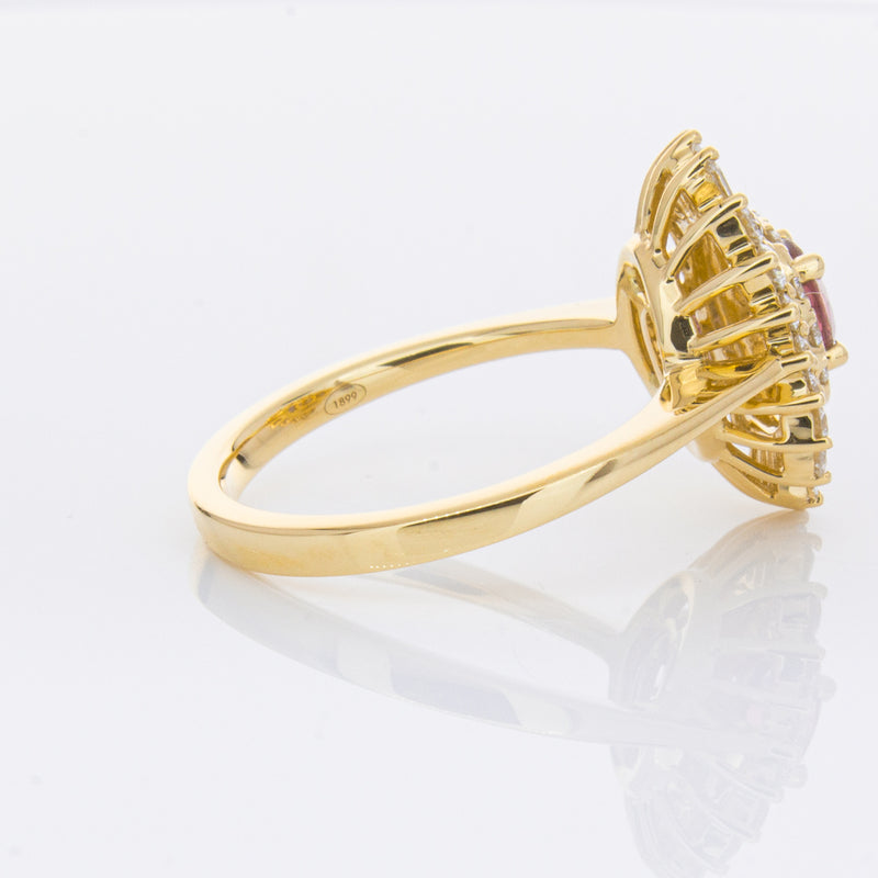 18ct Yellow Gold .54ct Ruby & Diamond Kira Ring-Ring-Walker & Hall
