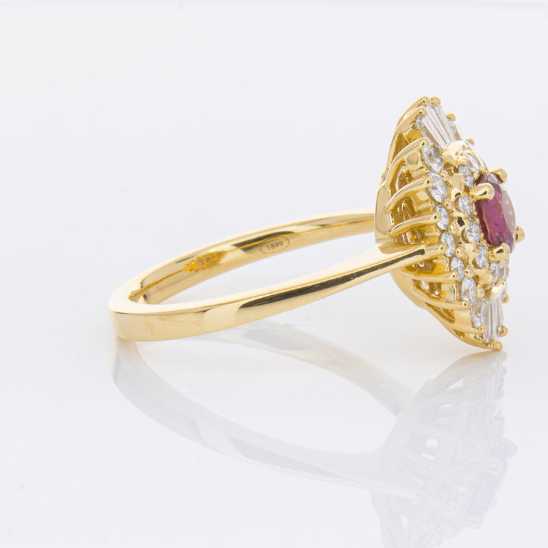 18ct Yellow Gold .54ct Ruby & Diamond Kira Ring-Ring-Walker & Hall