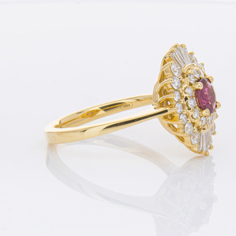 18ct Yellow Gold .54ct Ruby & Diamond Kira Ring-Ring-Walker & Hall