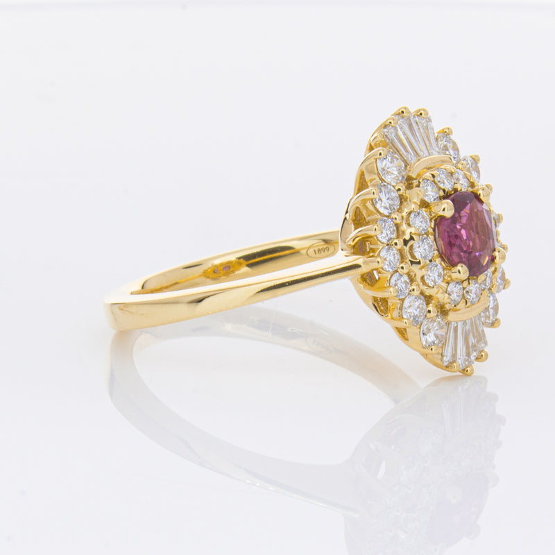 18ct Yellow Gold .54ct Ruby & Diamond Kira Ring-Ring-Walker & Hall