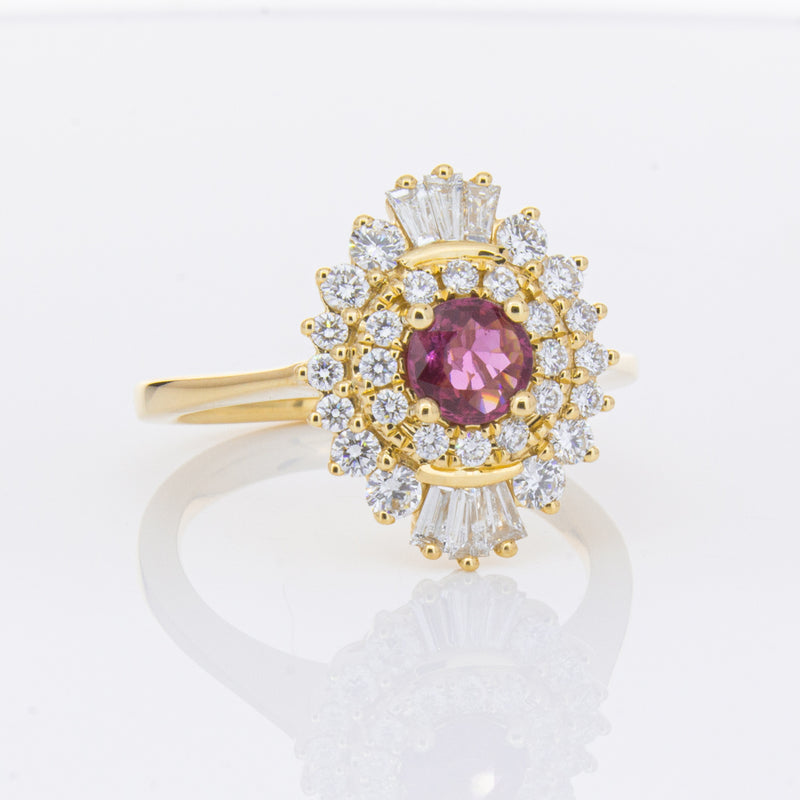 18ct Yellow Gold .54ct Ruby & Diamond Kira Ring-Ring-Walker & Hall