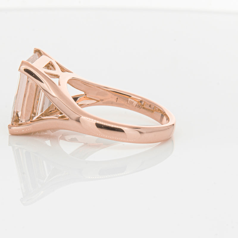 18ct Rose Gold 4.96ct Morganite Verona Ring-Ring-Walker & Hall