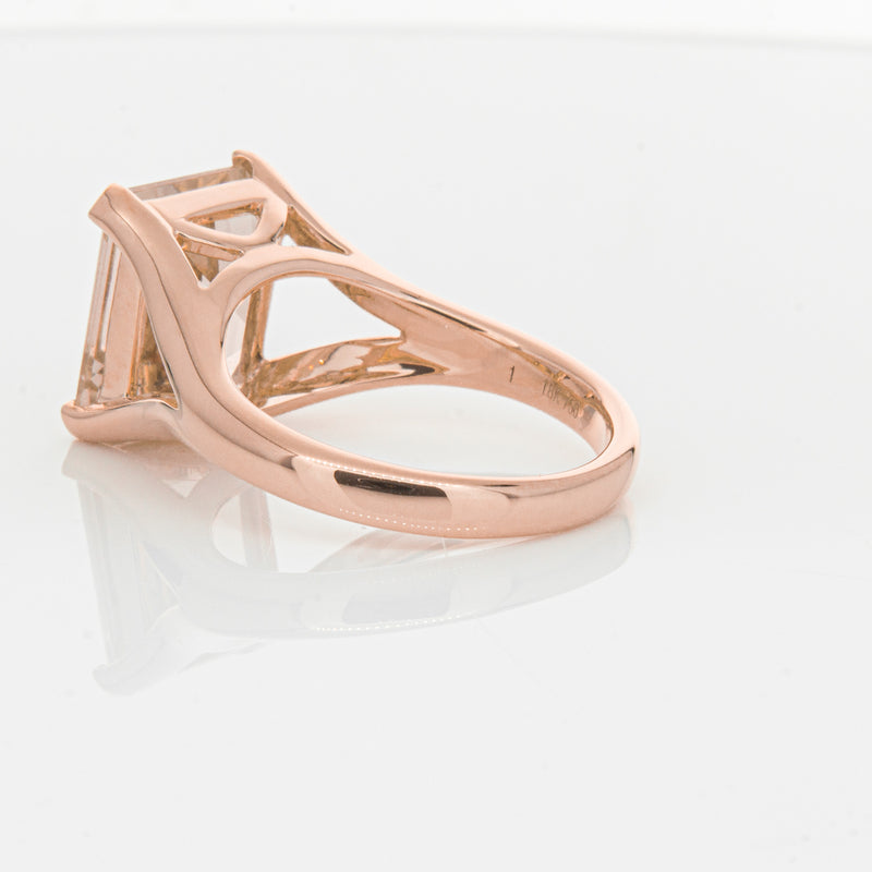 18ct Rose Gold 4.96ct Morganite Verona Ring-Ring-Walker & Hall