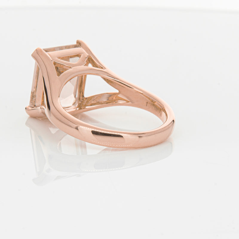 18ct Rose Gold 4.96ct Morganite Verona Ring-Ring-Walker & Hall