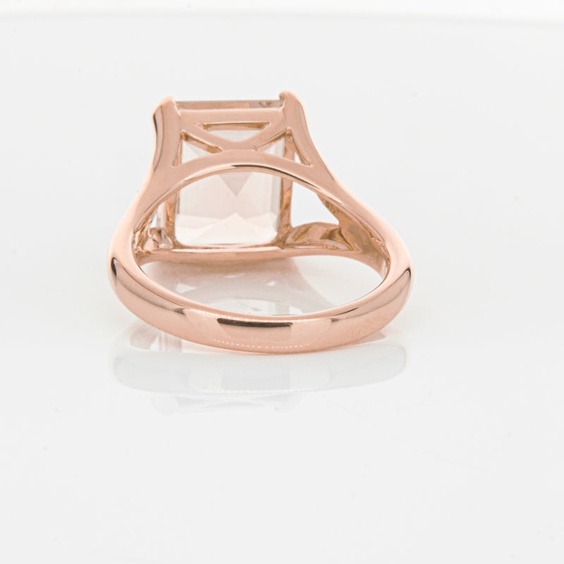 18ct Rose Gold 4.96ct Morganite Verona Ring-Ring-Walker & Hall