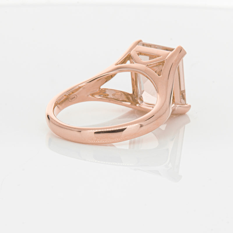 18ct Rose Gold 4.96ct Morganite Verona Ring-Ring-Walker & Hall