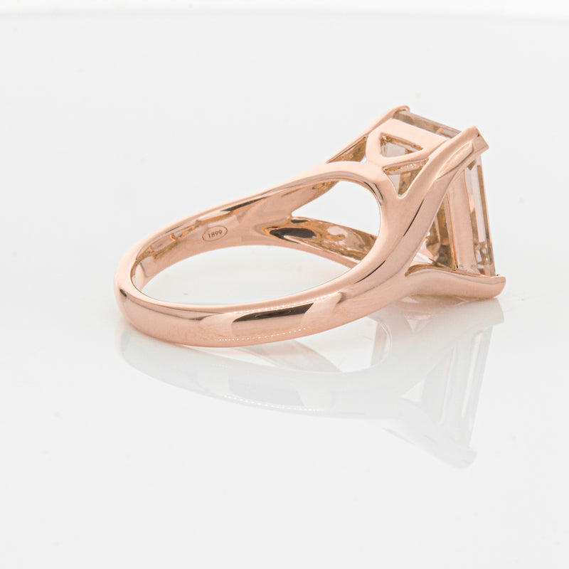 18ct Rose Gold 4.96ct Morganite Verona Ring-Ring-Walker & Hall