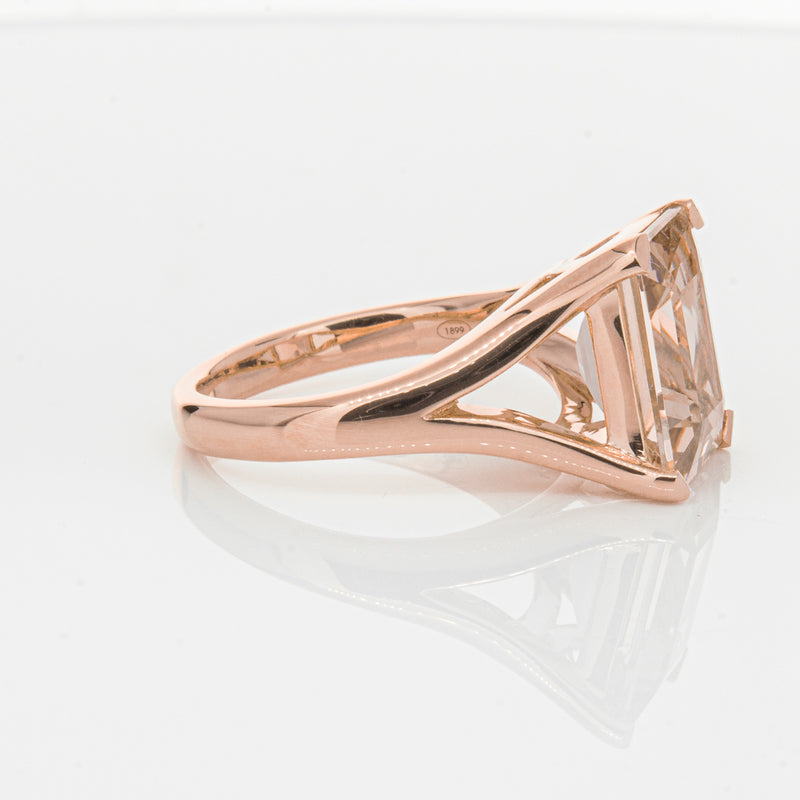 18ct Rose Gold 4.96ct Morganite Verona Ring-Ring-Walker & Hall