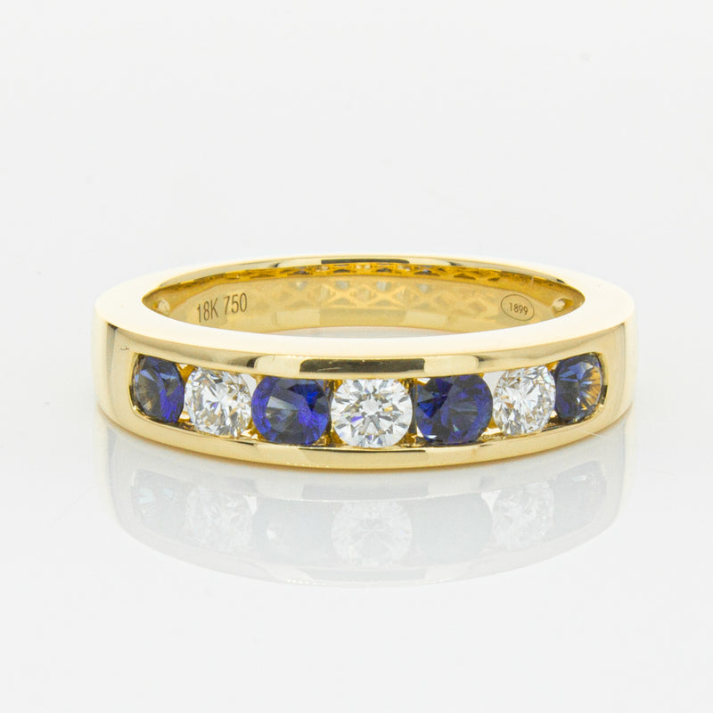 18ct Yellow Gold .44ct Sapphire & Diamond Tigris Ring-Ring-Walker & Hall