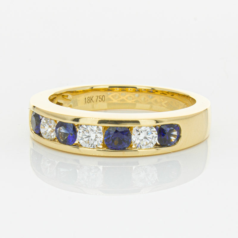 18ct Yellow Gold .44ct Sapphire & Diamond Tigris Ring-Ring-Walker & Hall