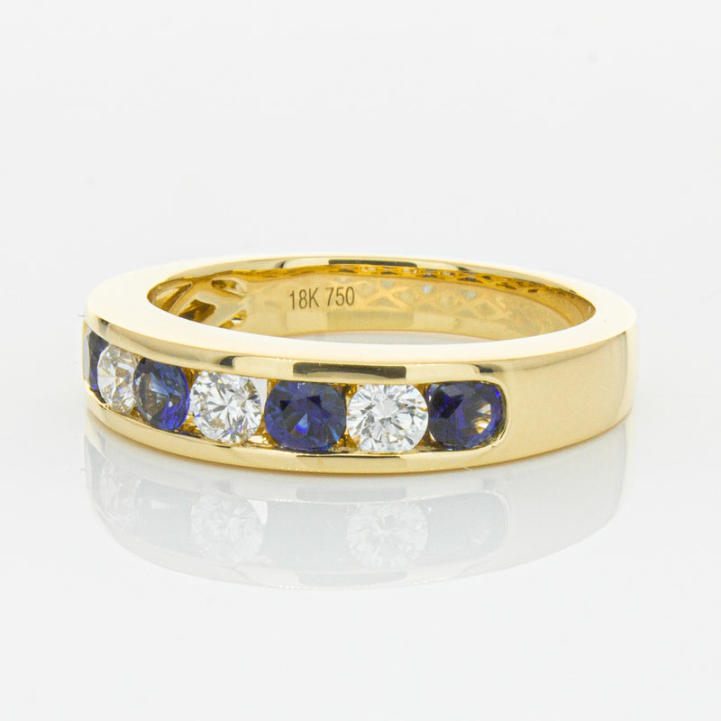 18ct Yellow Gold .44ct Sapphire & Diamond Tigris Ring-Ring-Walker & Hall