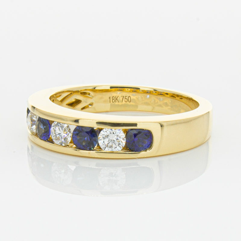 18ct Yellow Gold .44ct Sapphire & Diamond Tigris Ring-Ring-Walker & Hall