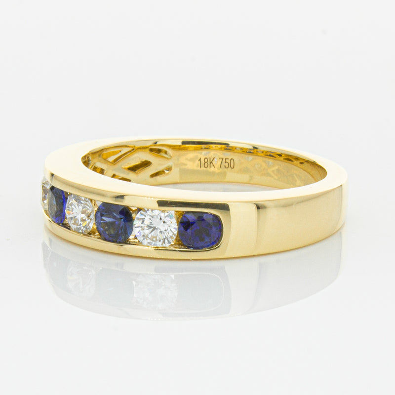 18ct Yellow Gold .44ct Sapphire & Diamond Tigris Ring-Ring-Walker & Hall