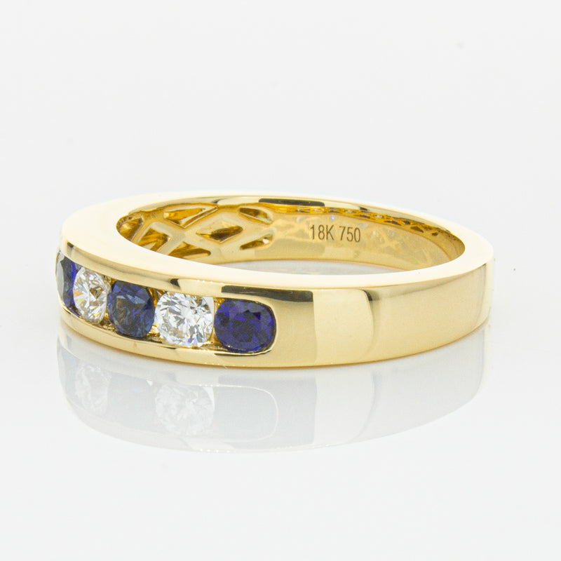 18ct Yellow Gold .44ct Sapphire & Diamond Tigris Ring-Ring-Walker & Hall