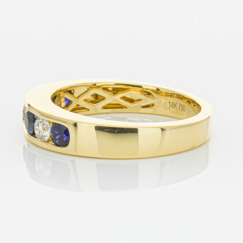 18ct Yellow Gold .44ct Sapphire & Diamond Tigris Ring-Ring-Walker & Hall