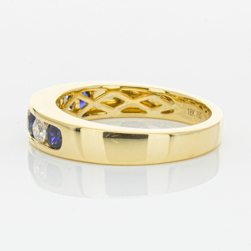 18ct Yellow Gold .44ct Sapphire & Diamond Tigris Ring-Ring-Walker & Hall