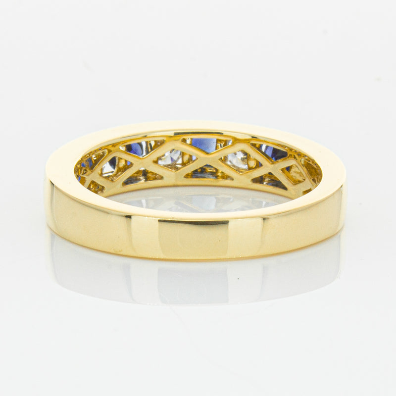 18ct Yellow Gold .44ct Sapphire & Diamond Tigris Ring-Ring-Walker & Hall