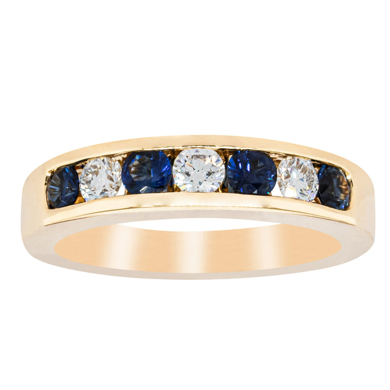 18ct Yellow Gold .44ct Sapphire & Diamond Tigris Ring-Ring-Walker & Hall