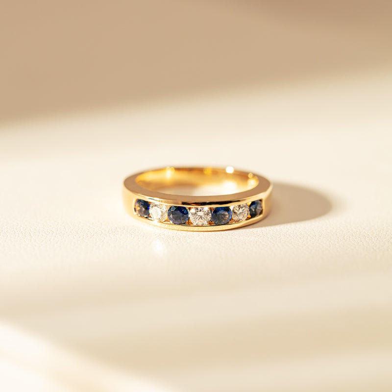 18ct Yellow Gold .44ct Sapphire & Diamond Tigris Ring-Ring-Walker & Hall
