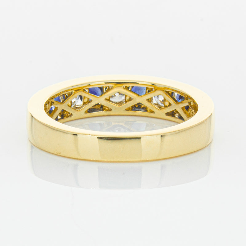 18ct Yellow Gold .44ct Sapphire & Diamond Tigris Ring-Ring-Walker & Hall