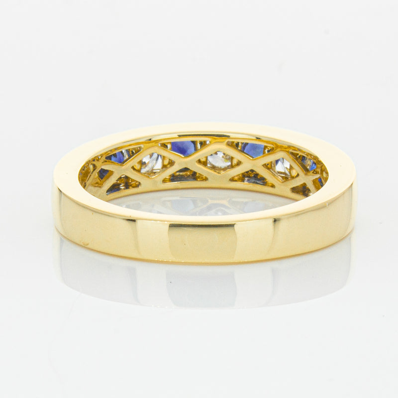 18ct Yellow Gold .44ct Sapphire & Diamond Tigris Ring-Ring-Walker & Hall