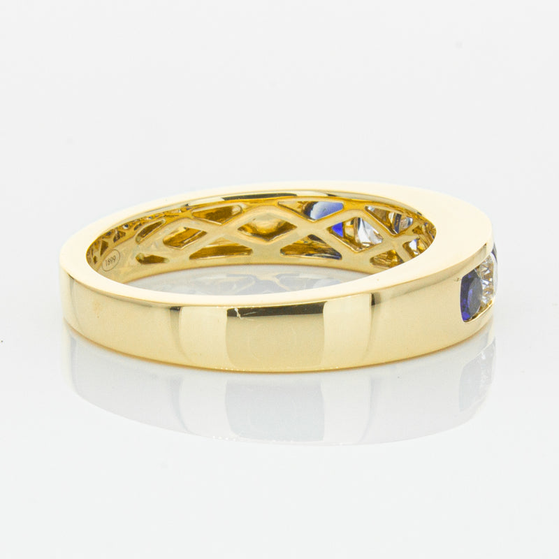 18ct Yellow Gold .44ct Sapphire & Diamond Tigris Ring-Ring-Walker & Hall