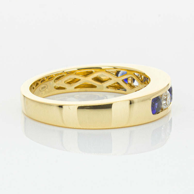 18ct Yellow Gold .44ct Sapphire & Diamond Tigris Ring-Ring-Walker & Hall