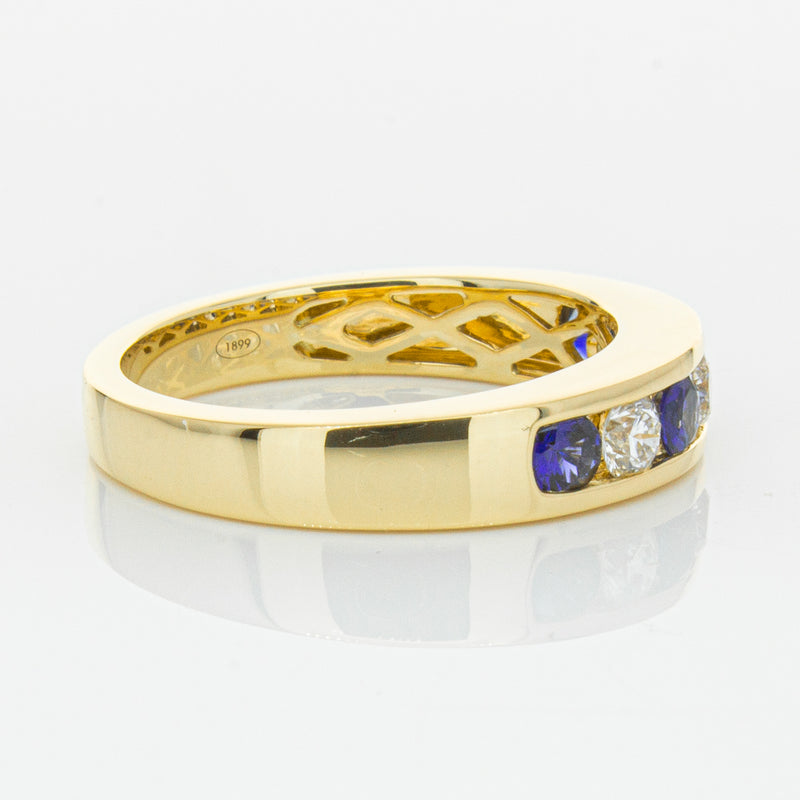18ct Yellow Gold .44ct Sapphire & Diamond Tigris Ring-Ring-Walker & Hall