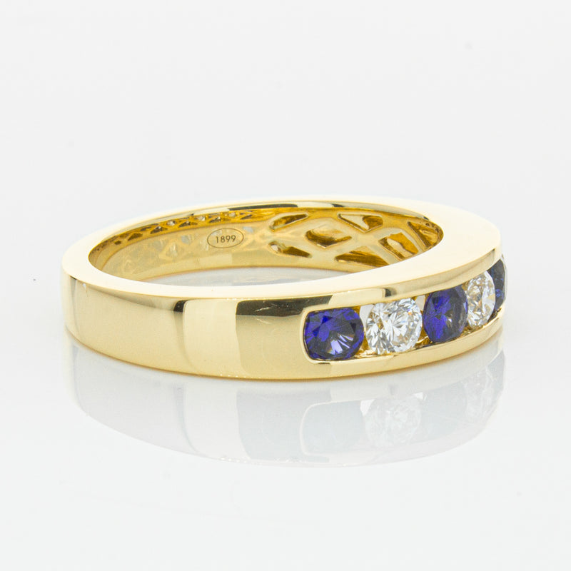 18ct Yellow Gold .44ct Sapphire & Diamond Tigris Ring-Ring-Walker & Hall