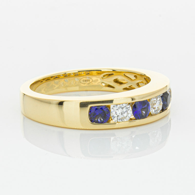 18ct Yellow Gold .44ct Sapphire & Diamond Tigris Ring-Ring-Walker & Hall
