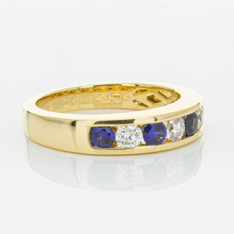 18ct Yellow Gold .44ct Sapphire & Diamond Tigris Ring-Ring-Walker & Hall