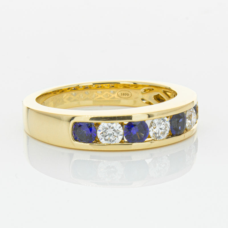 18ct Yellow Gold .44ct Sapphire & Diamond Tigris Ring-Ring-Walker & Hall