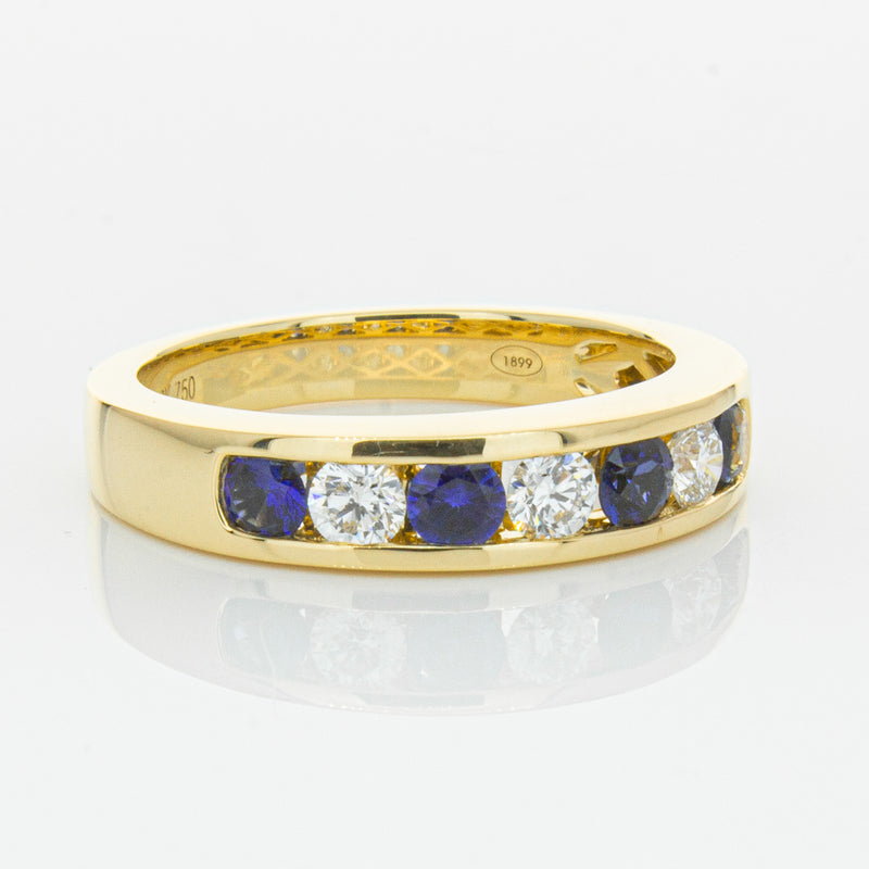 18ct Yellow Gold .44ct Sapphire & Diamond Tigris Ring-Ring-Walker & Hall
