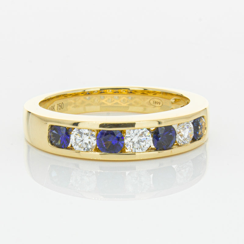 18ct Yellow Gold .44ct Sapphire & Diamond Tigris Ring-Ring-Walker & Hall