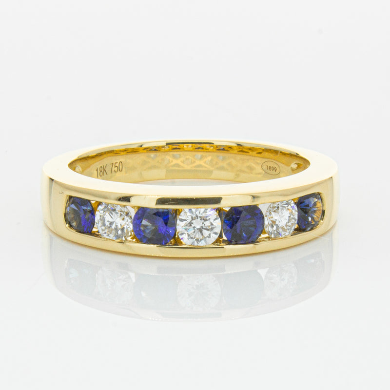 18ct Yellow Gold .44ct Sapphire & Diamond Tigris Ring-Ring-Walker & Hall