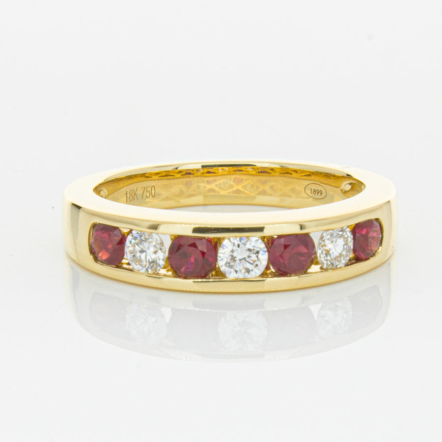 18ct Yellow Gold .50ct Ruby & Diamond Tigris Ring-Ring-Walker & Hall