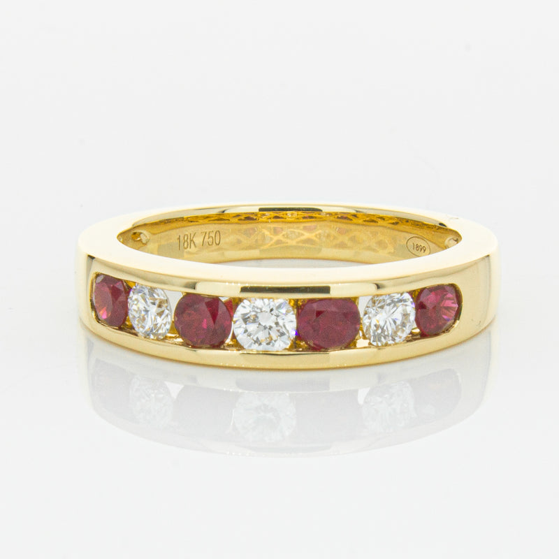 18ct Yellow Gold .50ct Ruby & Diamond Tigris Ring-Ring-Walker & Hall