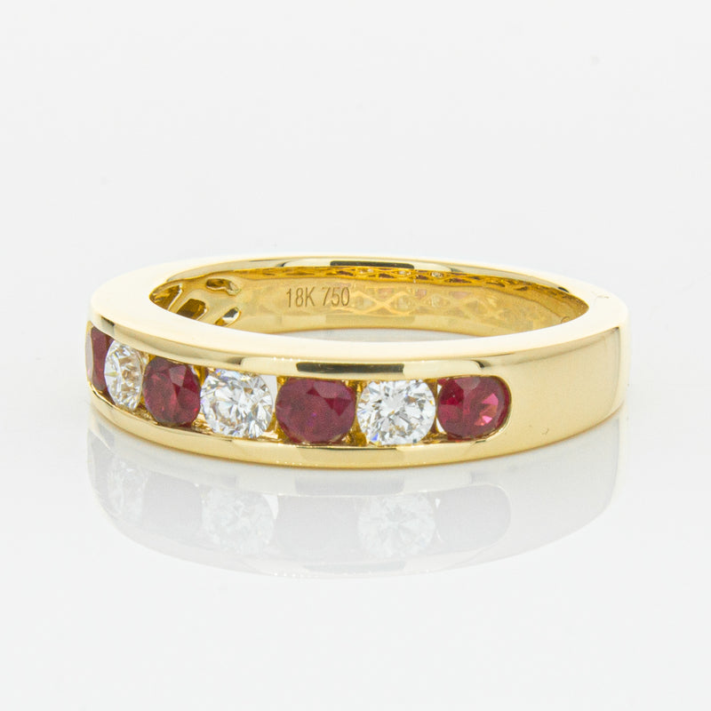 18ct Yellow Gold .50ct Ruby & Diamond Tigris Ring-Ring-Walker & Hall